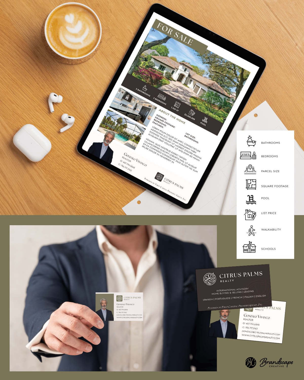 Citrus Palms Realty Brand Mockups