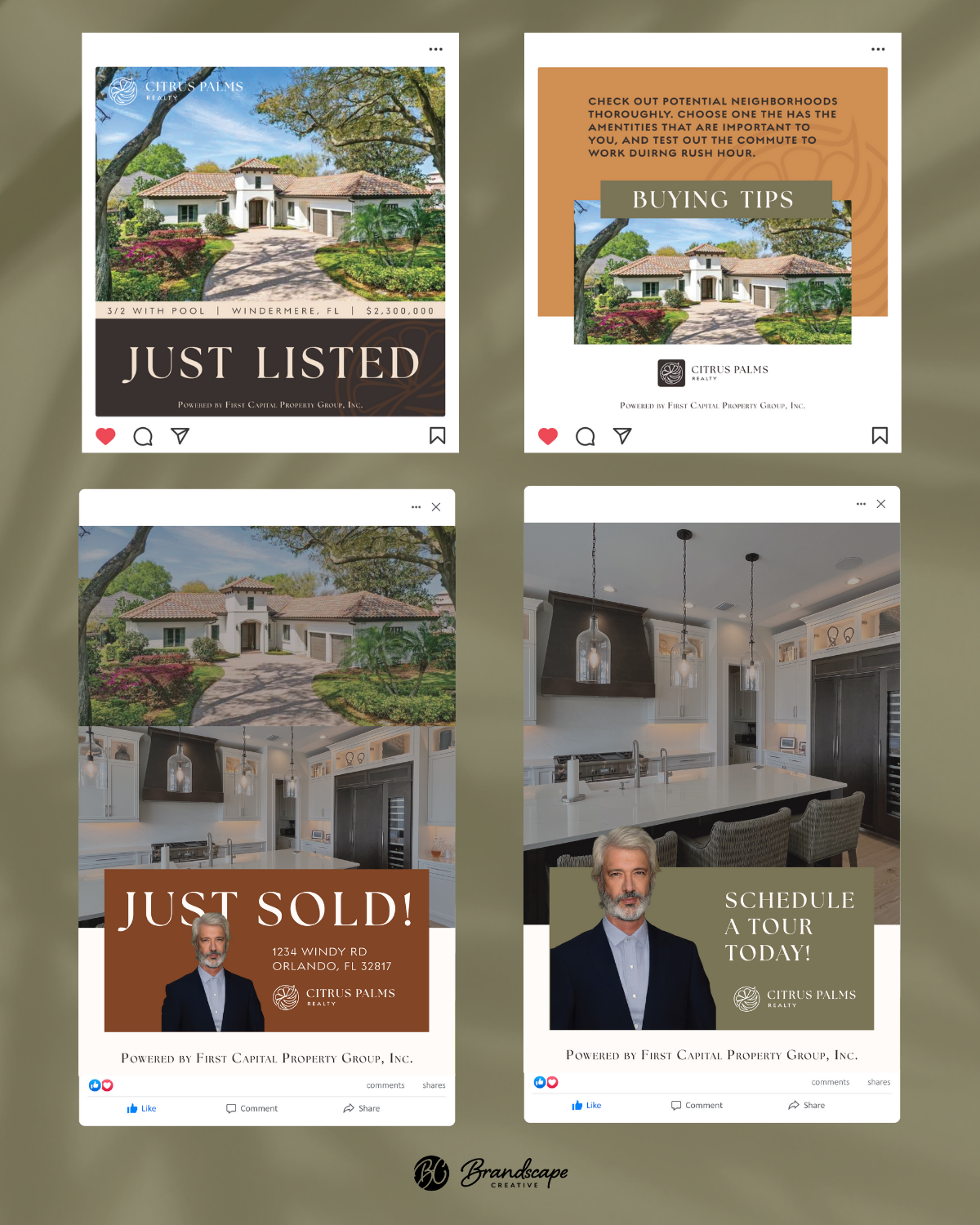 Citrus Palms Realty Brand Mockups